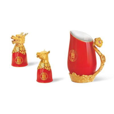 《龙马精神》酒杯、分酒器套装